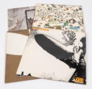 4x Led Zeppelin LP record albums. Led Zeppelin I, K40031 with green and orange Atlantic label. Led