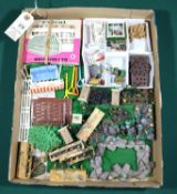 A quantity of 1960's plastic Britains Garden. Including a boxed green house (2592), plus unboxed