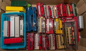 25 various Buses by EFE/OOC, Corgi and a Dinky Toys. EFE include 2x Routemaster's, a white metal