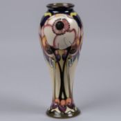 A Moorcroft pottery vase from 2006. Limited edition anemona design by Emma Bossons. Marks etc to