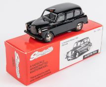 Somerville Models No.100A. Austin FX4 TAXI. Finished in black with grey interior. Boxed, with