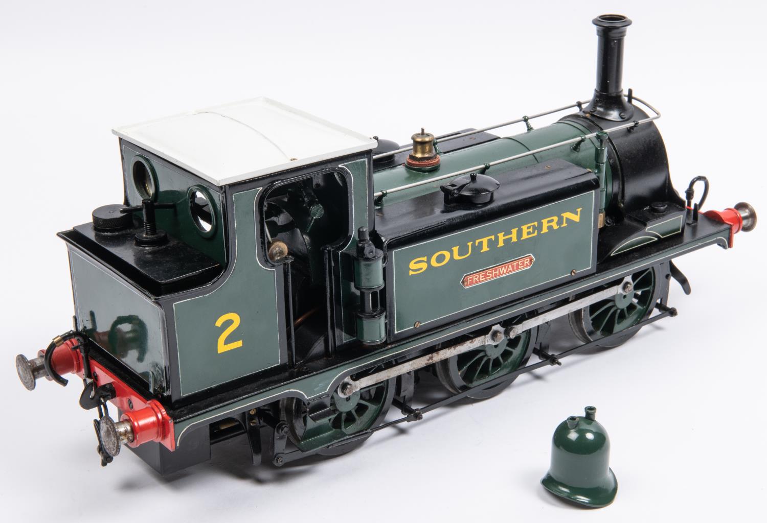 A Gauge Three 2.5 inch gauge spirit fired, live steam Southern Class A1 0-6-0T locomotive, - Image 2 of 4