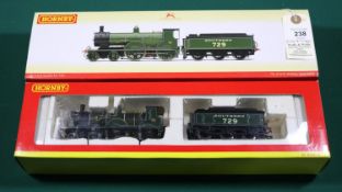 A Hornby OO gauge Southern Railway Class T9 'Greyhound' 4-4-0 locomotive, 729, in lined dark green