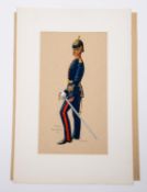 A watercolour painting of an officer of the Royal Field Artillery, c 1914, 14½" x 10", signed W.A.