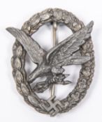 A Third Reich Luftwaffe Radio Operator/Air Gunner's badge, the back with "JMME" maker's mark.