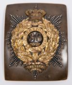 An officer's rectangular shoulder belt plate of the 36th or Herefordshire Regiment, c 1840-55,