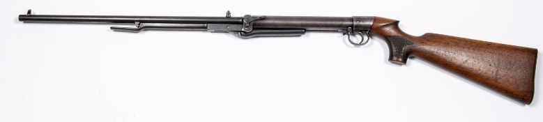 A .177" BSA "Lincoln" air rifle, number 11183 (1906), 43¾" overall, barrel 19¼", walnut butt stamped