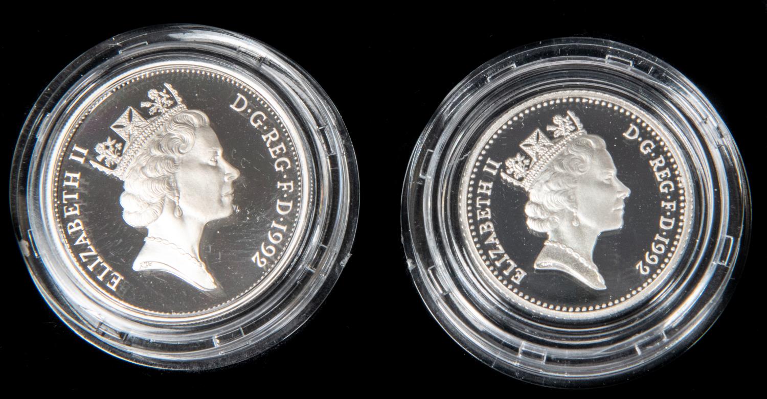 Elizabeth II silver proof issue £1 1988; Silver proof crown, 1981 commemorating the wedding of the - Image 5 of 11