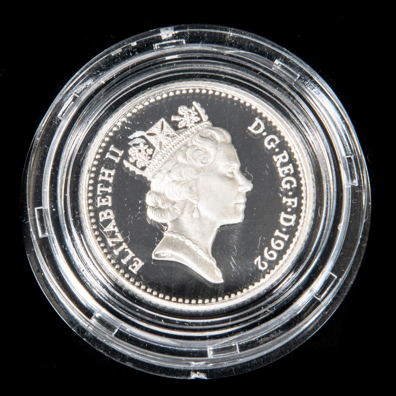 Elizabeth II silver proof issue £1 1988; Silver proof crown, 1981 commemorating the wedding of the - Image 7 of 11