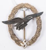 A good quality Third Reich Glider Pilot's badge, by "C E Juncker, Berlin, S.W.", with silver wreath,