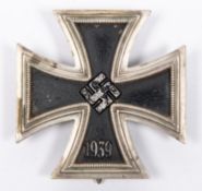 A 1939 Iron Cross 1st class, unmarked. GC £80-120