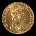 Isle of Man: Elizabeth II regular issue Sovereign 1973, Uncirculated. £280-320
