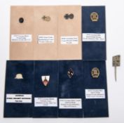 5 Third Reich miniature stick pins: Hitler Youth Sudeten Bund, maker marked "L/52"; DTA and DRL