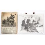 "Der Grosse Befehl", Berlin 1941 (the paper covers very worn); 10 photo reprints of Dutch SS on