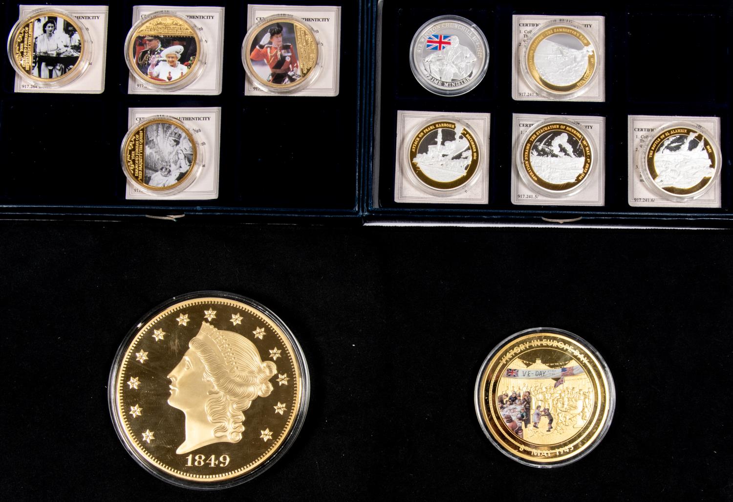 Windsor Mint: Queen Elizabeth II diamond jubilee commemorative medallions, produced in copper and