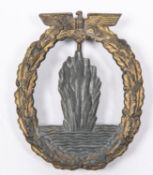 A Third Reich Mine Sweeper, Submarine Hunter, and Escort Vessel War badge, with grey sea and