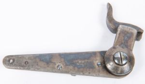 A detached back action lock for a Starr Arms Co breech loading carbine, c 1865, marked "STARR ARMS