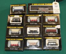 Graham Farish N Gauge Locomotive and 10 wagons. A BR Class 08 Diesel Shunter in Inter City red lined