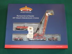Bachmann Branch-Line Model Railways. Ransomes & Rapier 45T Steam Breakdown Crane set (38-803). R.