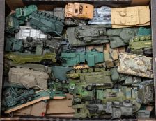 Quantity of Variuos makes of Military related vehicles, To include, Dinky, Corgi, Matchbox,