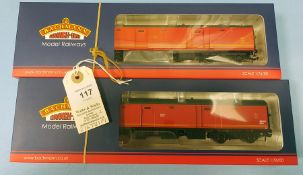 2x Bachmann Branch-Line Model Railways BR MK1 POT Coaches. A TPO Stowage Van Royal Mail TPO red (