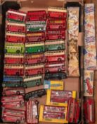 30x buses and coaches by Dinky Toys and Corgi Toys for restoration. Double Deck buses with mostly