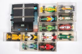 Quantity of Scalextric racing cars from 1980s to 1990s, Lot includes Hornby hobbies B.R.M, in