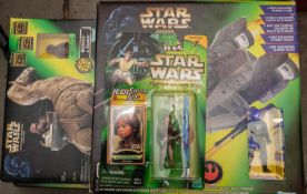 Star Wars Power of the force, Ronto & Jawa (sealed), Expanded universe Cloud car (sealed), A-Wing