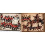 Britains Hollow cast lead figures, 7 Mounted dragoon gaurds, 5 dragoon gaurds on foot, 10 Highland