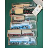 12 Wiking HO 1:87 Articulated/rigids Trucks. Makes including Mercedes Benz, MAN and Scania, with