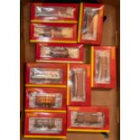 10 Hornby Hobbies Freight Wagons. 2x BR 10T Bulleid Cattle Wagon (R.6826A). A BR (Ex LMS) Horse