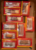 10 Hornby Hobbies Freight Wagons. 2x BR 10T Bulleid Cattle Wagon (R.6826A). A BR (Ex LMS) Horse