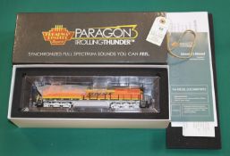 An HO Gauge Broadway Limited Imports Paragon 3 Rolling Thunder Series (5477) BNSF Railroad GE ES44AC