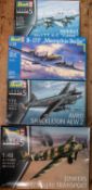 4 Revell Model Kits. All aircraft. 1:72 scale - Avro Shackleton AEW.2. Heinkel He177 A-5 'Greif'.