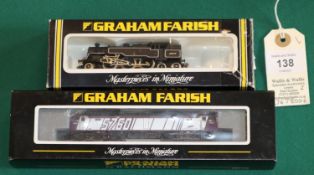 2 N gauge Graham Farish Locomotives. A BR standard class 2-6-4, RN80079. Plus a Class 57/6 diesel '