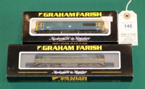 2 N Gauge Graham Farish Locomotives. A BR Class 47 D1505. Plus a BR Class 56 RN 56076. Both boxed.