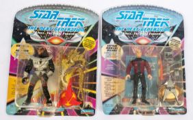19 Star Trek the next generation action figures to include, Lieutenant Worf by Gallob, carded,
