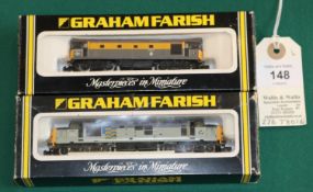 2 N Gauge Graham Farish Locomotives. A BR Railfreight Metals Class 37, RN 37887. Plus a BR Civil