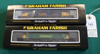 2 N Gauge Graham Farish Locomotives. A GBRF Class 66 RN 66701. Plus a Freightliner Class 47, RN