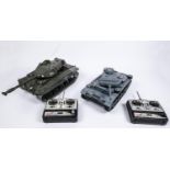 2 radio controlled tanks. A WW2 American M41A3 tank, 50cm overall. Together with a Heng Long