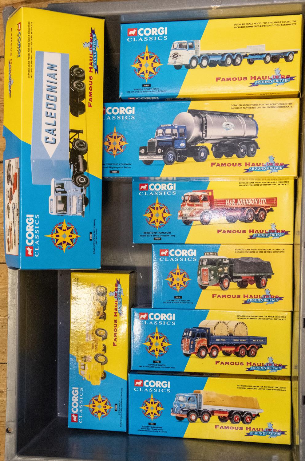 10 Corgi Classics, Famous Hauliers series.Including Scammell Highwayman Tanker, Crow. AEC