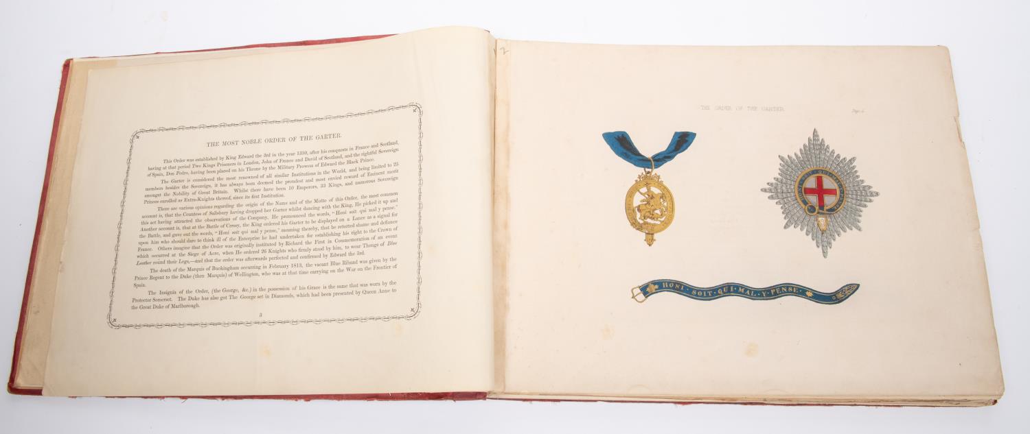 "The Duke of Wellington's Orders of Knighthood" being a 15" x 9" book containing 69 coloured - Image 3 of 3