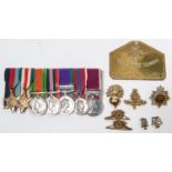 Seven: 1939-45 star, F&G star, Defence, War medal (all un-named as issued), GSM 1962 1 clasp