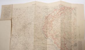 A WWI trench map Richebourg, 1-10000, dated 8.8.16; 6 WWI dated maps of the front line: Belgium,