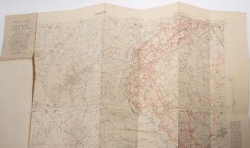 A WWI trench map Richebourg, 1-10000, dated 8.8.16; 6 WWI dated maps of the front line: Belgium,