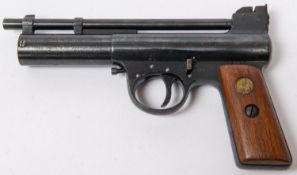 A good pre war .177" Webley Mark I air pistol, number 23747 (1927), marked on the right side "Webley
