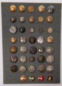 35 Volunteer and Militia buttons, mostly Scottish, including early gilt open back type, (Ryl