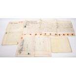 A parchment agreement document dated 27th Dec. 1744, from Legg and his wift to Lacy. A document