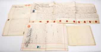 A parchment agreement document dated 27th Dec. 1744, from Legg and his wift to Lacy. A document