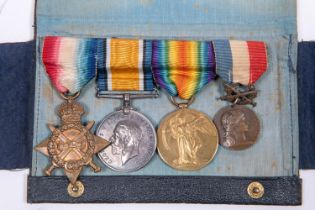 Four: 1914-15 star, BWM, Victory, France Medal of Honour of the Ministry of Foreign Affairs (M2-